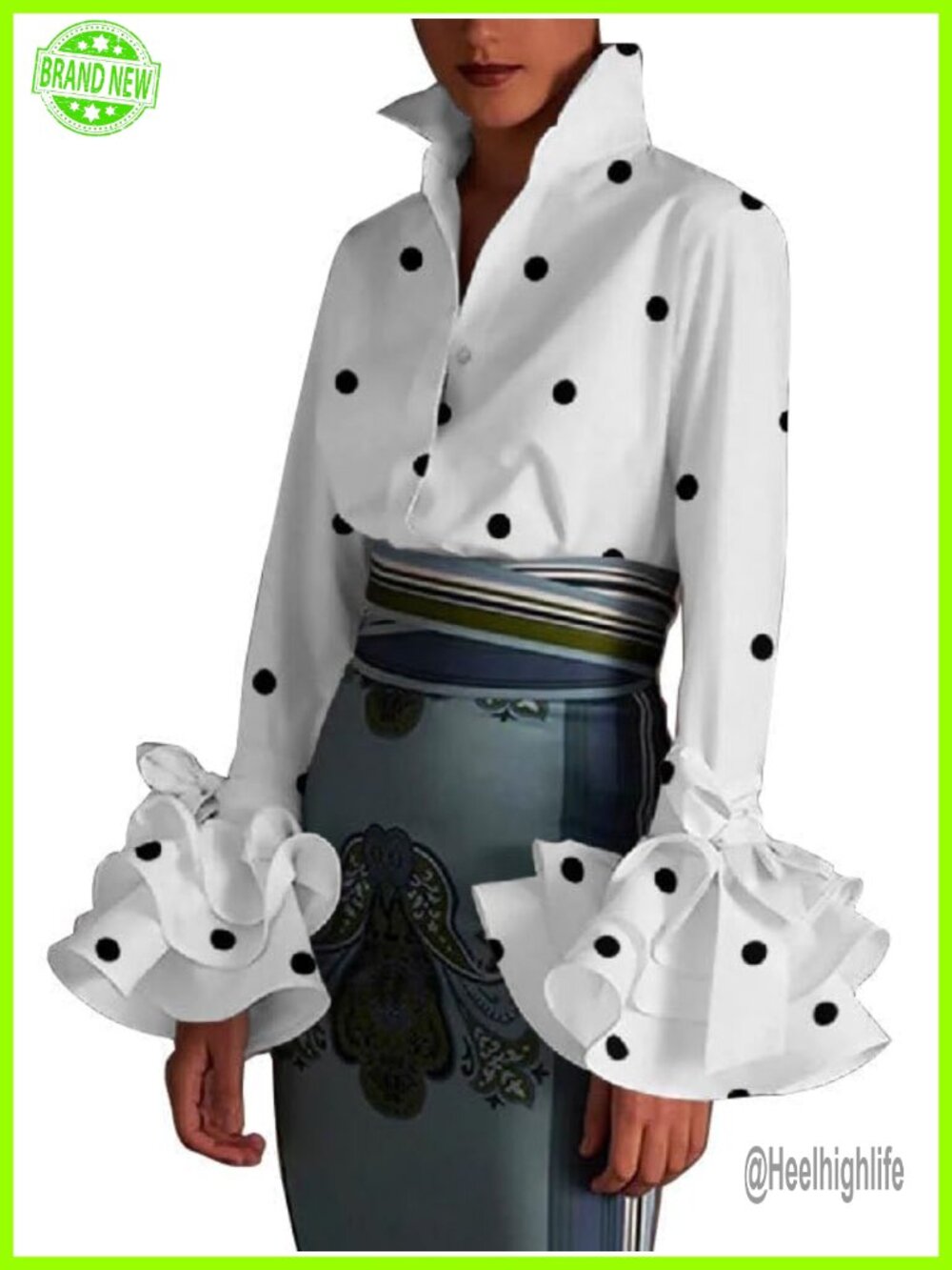Womens Button Down Shirt Long Sleeve V Neck Flowy Work Blouse